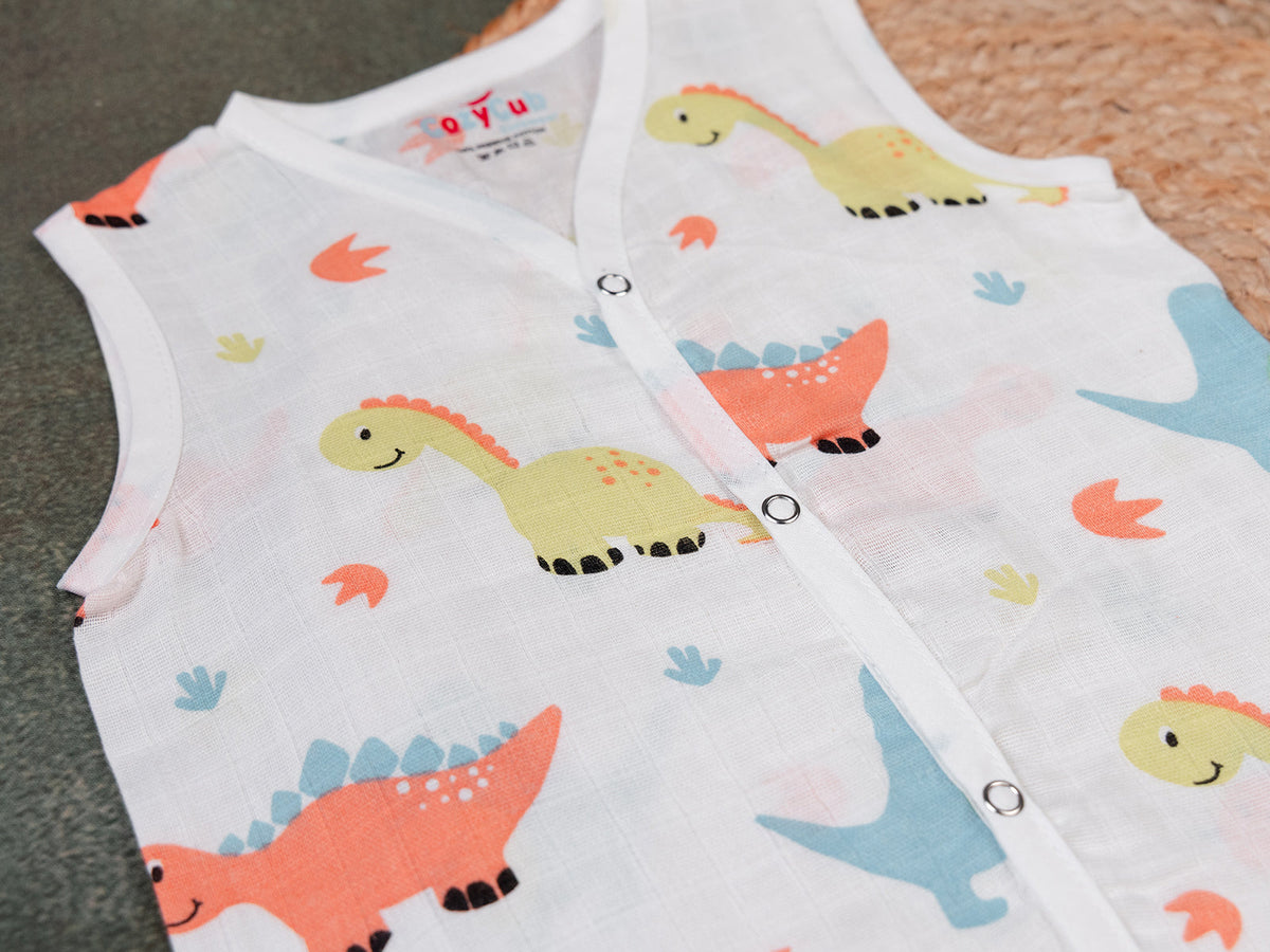 Charming Dinosaur - Muslin Jabla