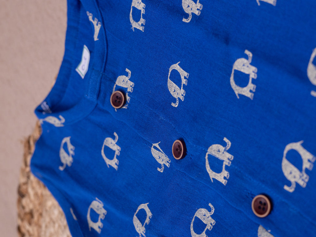 Blue Elephant - Muslin Vest